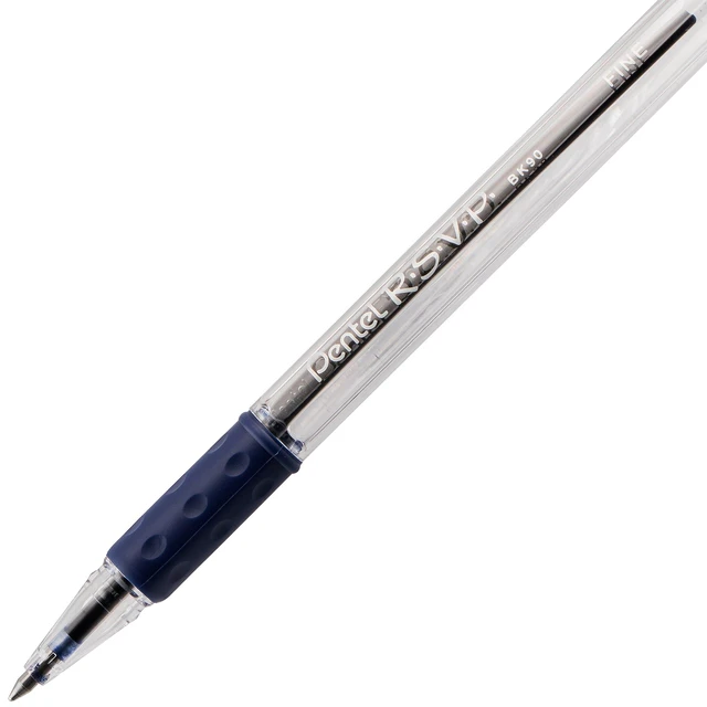 Alt view image 7 of 7 - RSVP Ballpoint Pen, (0.7mm) Fine Line, Blue Ink, Box of 12 (BK90-C)