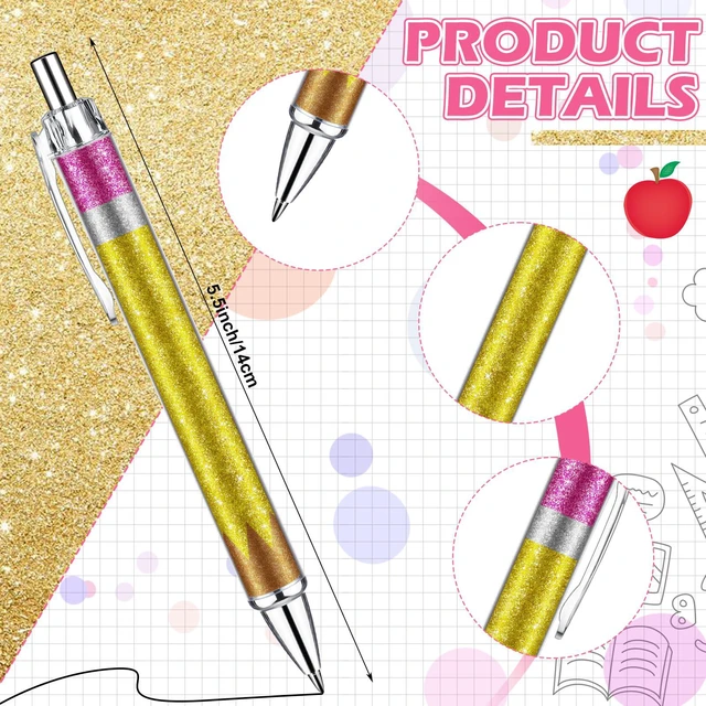 Alt view image 3 of 7 - 50 Pcs Teacher Pens Back to School Gifts Bulk Pencil Ballpoint First Day of School Gift for Teacher Student Welcome Back to Classroom Preschool Kindergarten Staff Must Have Stationery
