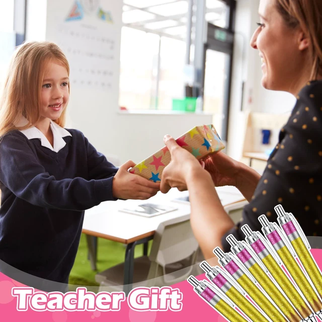 Alt view image 5 of 7 - 50 Pcs Teacher Pens Back to School Gifts Bulk Pencil Ballpoint First Day of School Gift for Teacher Student Welcome Back to Classroom Preschool Kindergarten Staff Must Have Stationery