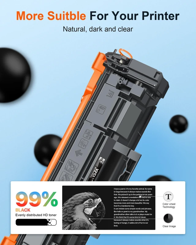 Alt view image 5 of 6 - 134A Toner with Chip Replacement for HP 134A Black Toner Cartridge 2 Pack 134X W1340a W1340X Toner Compatible with HP LaserJet Pro M209dw M234sdw M234dw M234sdn M235sdw M209d Printers