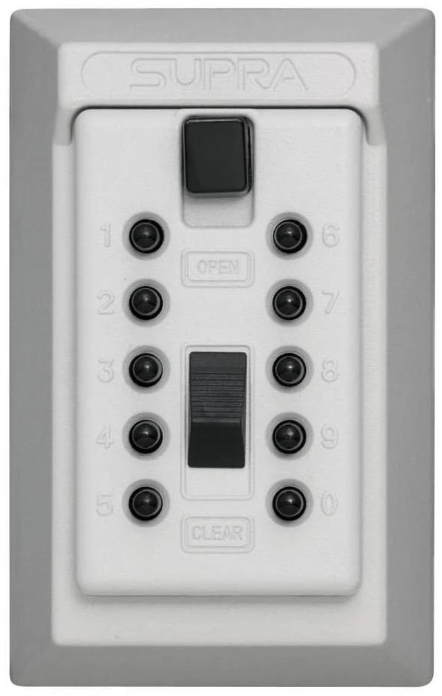 Main image of AccessPoint 001408 KeySafe Original Push Button Combination Permanent Key Lock Box, 5-Key, White