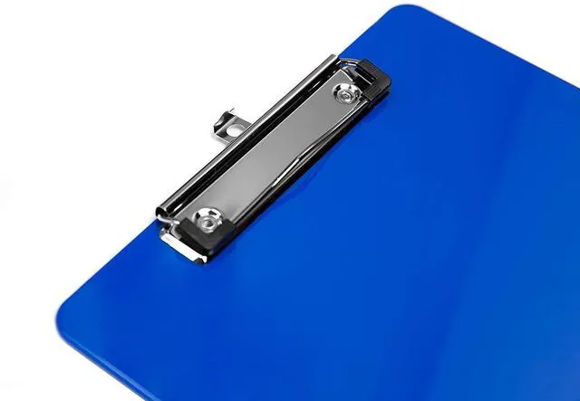 Alt view image 7 of 7 - Blue Plastic Clipboard with Low Profile Clip (Pack of 12) - Letter Size Clip Board Blue with Flat Clip, A4 Size Acrylic Clipboard for Boys and Girls | Cute Aesthetic College & Back to School Supplies