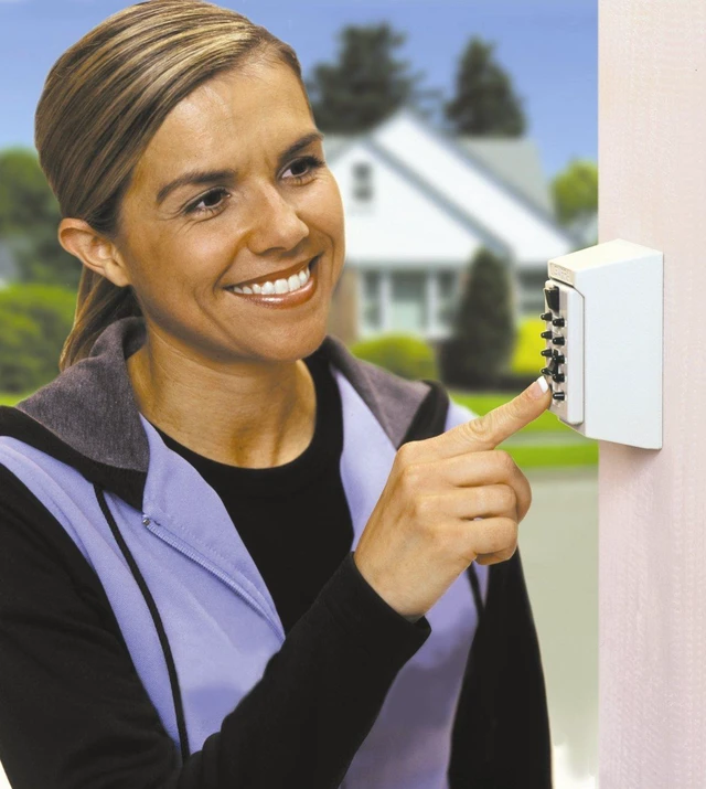 Alt view image 3 of 4 - AccessPoint 001408 KeySafe Original Push Button Combination Permanent Key Lock Box, 5-Key, White