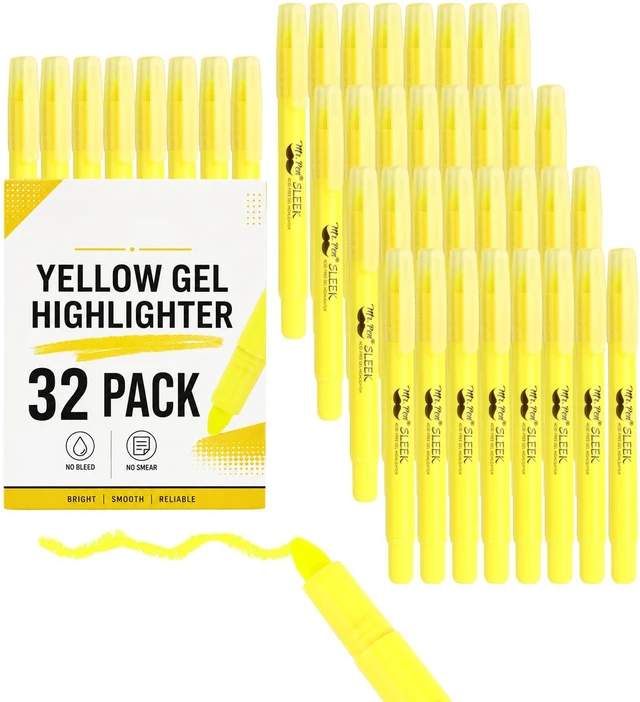Main image of Bulk Yellow Gel Highlighter, 32 Pack, Twist-Up Bible Highlighters