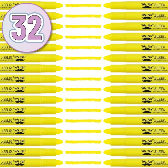 Alt view image 2 of 7 - Bulk Yellow Gel Highlighter, 32 Pack, Twist-Up Bible Highlighters