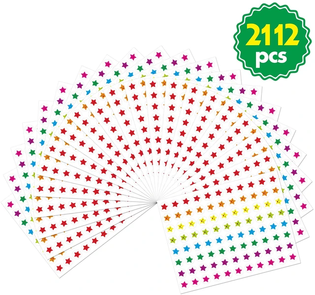 Alt view image 5 of 5 - 12 Pack Multi-Color Dry Erase Incentive Chart/Chore/Responsibility/School Attendance/Homework Progress Tracking Chart with 2112 Reward Star Stickers, (17" x 22.5")