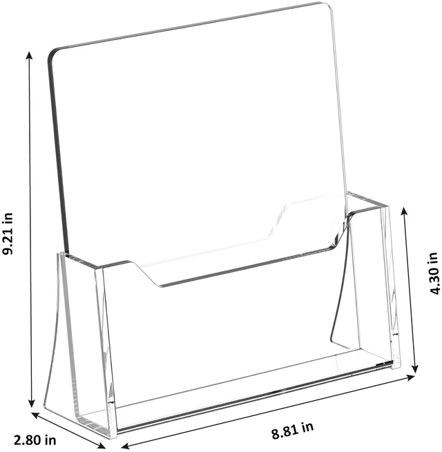 Alt view image 2 of 7 - Acrylic Brochure Holder 8.5 x 11 inch 6 Pack, Flyer Holders Display Stand Clear Plastic Displaying Literature, Magazine, Pamphlet, Booklet, Journals, Display Stand, Desk Holder, Countertop Organizer