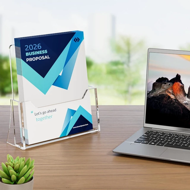 Alt view image 5 of 7 - Acrylic Brochure Holder 8.5 x 11 inch 6 Pack, Flyer Holders Display Stand Clear Plastic Displaying Literature, Magazine, Pamphlet, Booklet, Journals, Display Stand, Desk Holder, Countertop Organizer