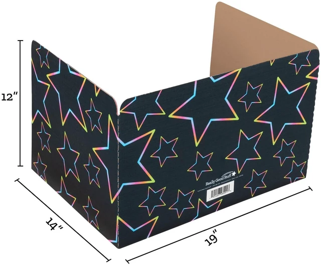 Alt view image 3 of 6 - Neon Pop Privacy Shields, Set of 12, Ages 4+, PreK+ Matte Student Desk Dividers to Enhance Focus and Reduce Distractions at School or Home