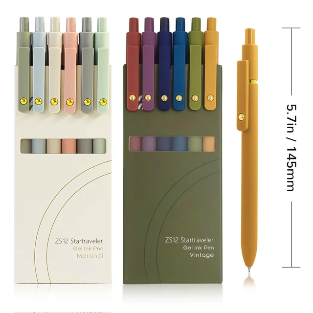 Alt view image 6 of 7 - Gel Pens, 12 Pcs 0.5mm Fine Point Smooth Writing Pens Cute Pens, High-End Series Black Ink Pens for Journaling Note Taking, School Office Supplies for Women Men (12 Pcs Gold Mixed colors)