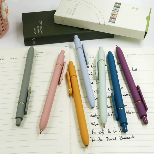 Alt view image 7 of 7 - Gel Pens, 12 Pcs 0.5mm Fine Point Smooth Writing Pens Cute Pens, High-End Series Black Ink Pens for Journaling Note Taking, School Office Supplies for Women Men (12 Pcs Gold Mixed colors)