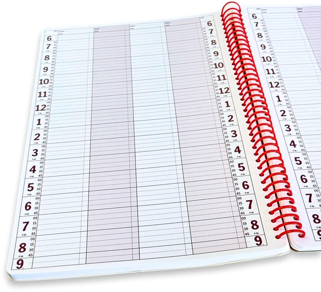 Main image of Notebooks Appointment Book - Large 8.5" x 13.5" Undated Planner for Daily Scheduling - 4 Column Professional Daily Planner Undated for Office, Home, or Salon Use