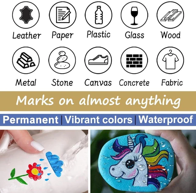 Alt view image 6 of 7 - 48 Blue Paint Pens Permanent Markers, Oil Based Paint Markers (Pack of 2)