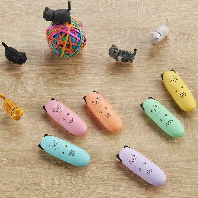Alt view image 2 of 7 - 12 pieces Cute Animal Design Vet Tech Week Gifts Mini Highlighter Pen Assorted Colors Chisel Tip Gift Highlighter Marker - stocking stuffers for kid - kawaii stuffs
