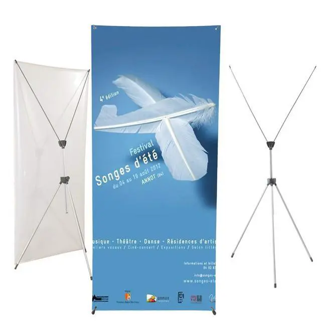 Alt view image 5 of 7 - X Banner Stand Adjustable Fit Banner Size from 23"X63" to 32"X78" Portable Oxford Bag for Trade Show Exhibition Market,2 Pack