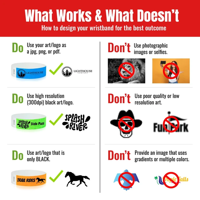 Alt view image 4 of 7 - Custom Tyvek Wristbands for Events | USA Made | Select Quantity Personalize w/ Clipart Text & Logos - Waterproof Tyvek Wristband ID Bracelets for Events, Hospitals, Security, VIP Admission