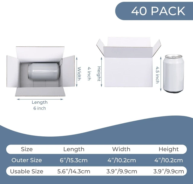 Alt view image 2 of 7 - 40 Pack 6x4x4 in Small Shipping Boxes, All White Packaging Box Easy Fold, Tape Simply, Shape Well, Single Corrugated, DIY Cardboard, Candle, Card, Gift Wrap, Small Business Packaging