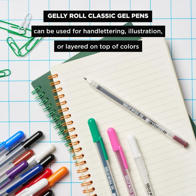 Alt view image 4 of 6 - 57457 Gelly Roll Classic 05, White Fine Gel Pens, 6 Piece Set