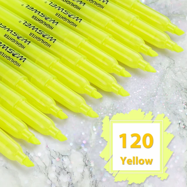Alt view image 2 of 7 - Highlighters Bulk 240 Pack Fluorescent Yellow Markers with Chisel Tip for Classroom Office Home