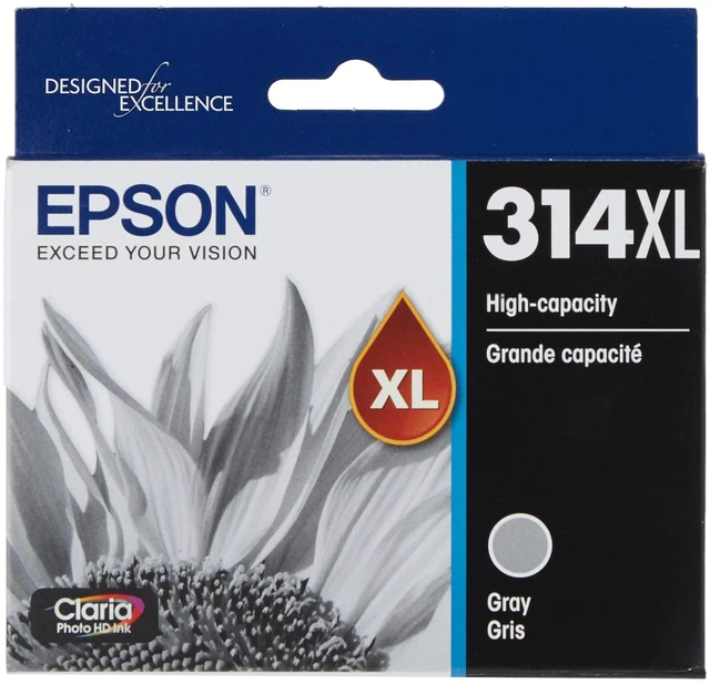 Alt view image 2 of 7 - T314 Claria Photo HD -Ink High Capacity Gray -Cartridge (T314XL720-S) for Select Expression Photo Printers (Pack of 2)