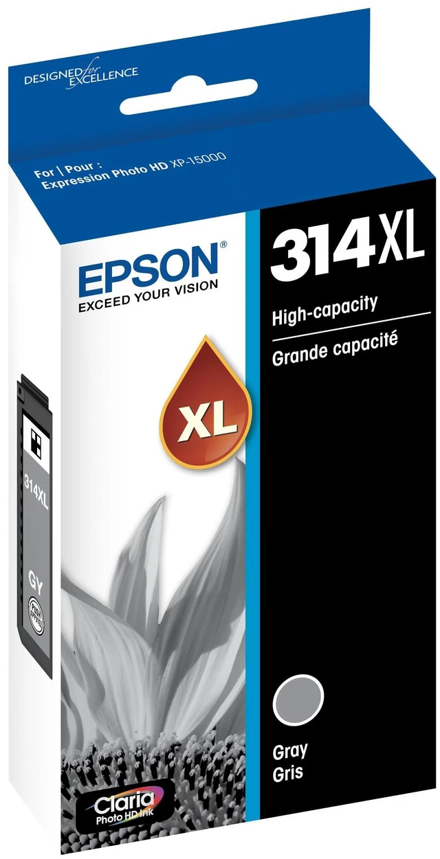 Alt view image 4 of 7 - T314 Claria Photo HD -Ink High Capacity Gray -Cartridge (T314XL720-S) for Select Expression Photo Printers (Pack of 2)