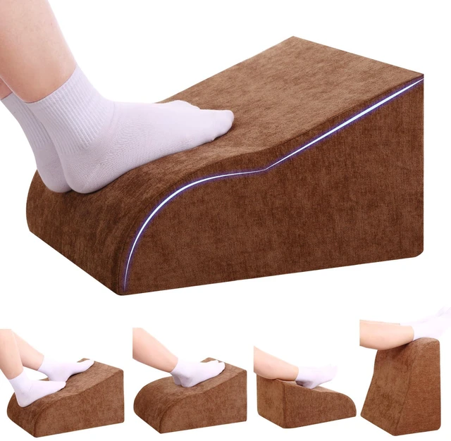 Main image of Foot Rest for Under Desk at Work, Ergonomic Under Desk Footrest with Washable Cover for Office, Home & Gaming Leg Elevation Pillow Brown