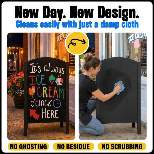 Alt view image 5 of 7 - 8 Washable Window Markers for Cars, Auto Glass, Chalkboard - 15mm Jumbo 3 in 1 Nib, 28g Ink - Liquid Chalk Markers for Blackboard, Bistro, Menu Board - Loved by Teachers, Kids, Artists, Businesses