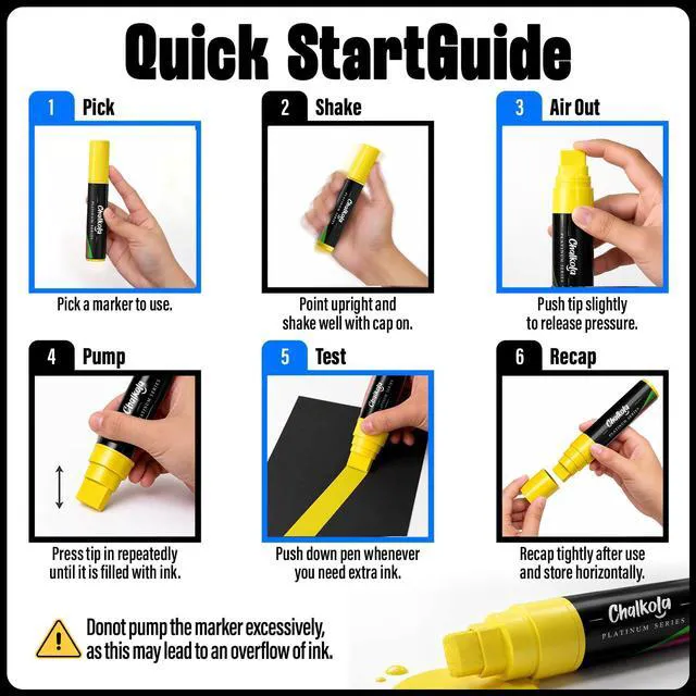 Alt view image 7 of 7 - 8 Washable Window Markers for Cars, Auto Glass, Chalkboard - 15mm Jumbo 3 in 1 Nib, 28g Ink - Liquid Chalk Markers for Blackboard, Bistro, Menu Board - Loved by Teachers, Kids, Artists, Businesses