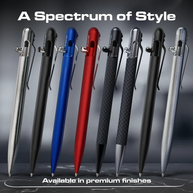 Alt view image 6 of 6 - Bolt Action Pen, Titanium Silver Slim, HyperBolt & ZeroSeam EDC Pen, Refillable Titanium Writing Pen, Premium Graduation Gift, Flagship Executive Pocket Pen