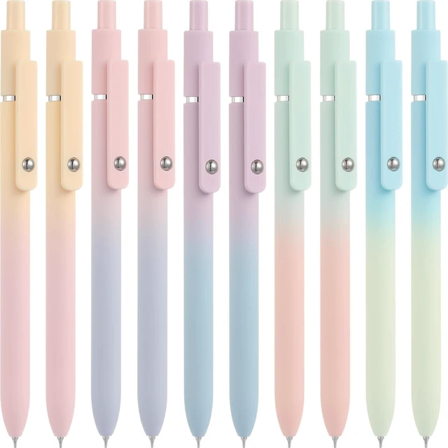 Main image of 10Pcs Black Ink Gel Pens Cute Pens for Trendy Stuff, Happy Birthday Gift Basket, Aesthetic Office Supplies (10PCS Gradient)