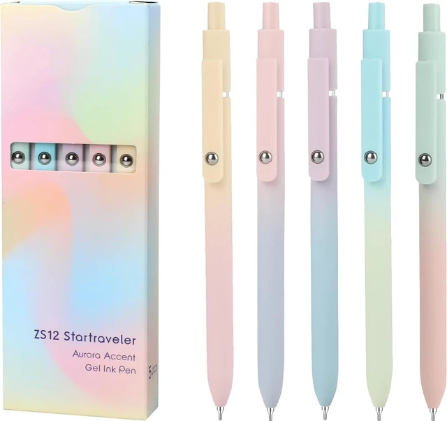 Alt view image 2 of 7 - 10Pcs Black Ink Gel Pens Cute Pens for Trendy Stuff, Happy Birthday Gift Basket, Aesthetic Office Supplies (10PCS Gradient)