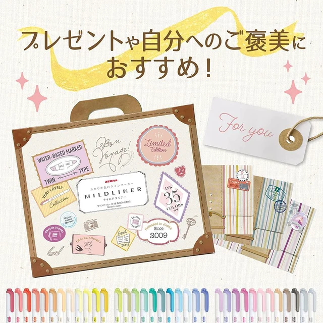 Alt view image 4 of 6 - WKT7-35C Highlighter, Mildliner, 35 Color Set, Gift Box Included