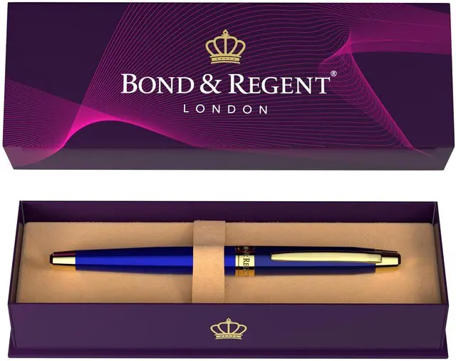 Main image of 24 Karat Gold Luxury Rollerball Pen - Fancy Executive Professional Writing Gift Set for Men & Women, Nice Pens, Royal Blue