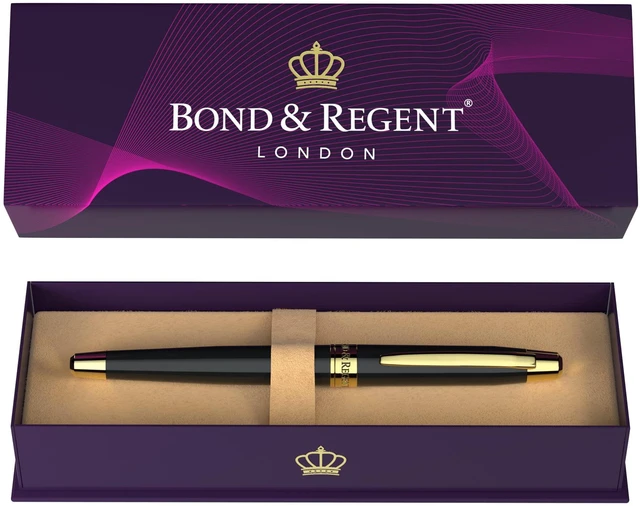 Main image of 24 Karat Gold Luxury Rollerball Pen - Fancy Executive Professional Writing Gift Set for Men & Women, Nice Pens, Gloss Black
