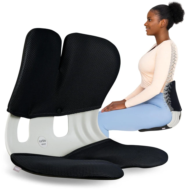 Main image of Grand Cover Set Ergonomic Back Support, Washable & Detachable Cushion Cover Grand (Black)