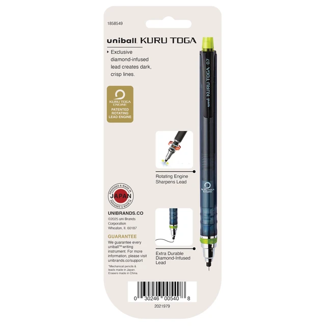 Alt view image 3 of 7 - uniball Kuru Toga Mechanical Pencil Starter Kit,0.7mm HB#2,(Pack of 2)