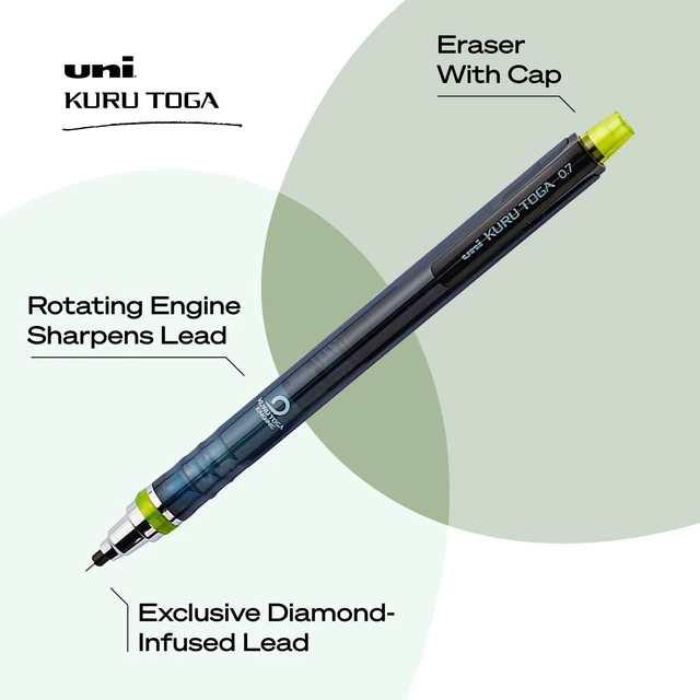 Alt view image 5 of 7 - uniball Kuru Toga Mechanical Pencil Starter Kit,0.7mm HB#2,(Pack of 2)