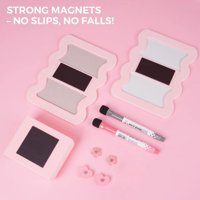 Alt view image 7 of 7 - Locker Accessories Kit for Girls - Includes Magnetic Mirror, Whiteboard, Pen Holder, Magnets and Stickers, Pink Locker Decor & Organizer Set, Back to School Supplies, Basic Set 10 Piece