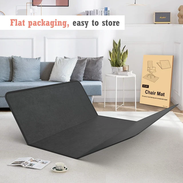 Alt view image 2 of 7 - Heavy Duty Office Chair Mat for Carpet and Hardwood Floor Bohemian Desk Chair Mat Rug 36'' x 48'' Jacquard Woven Surface Floor mats for Office Home