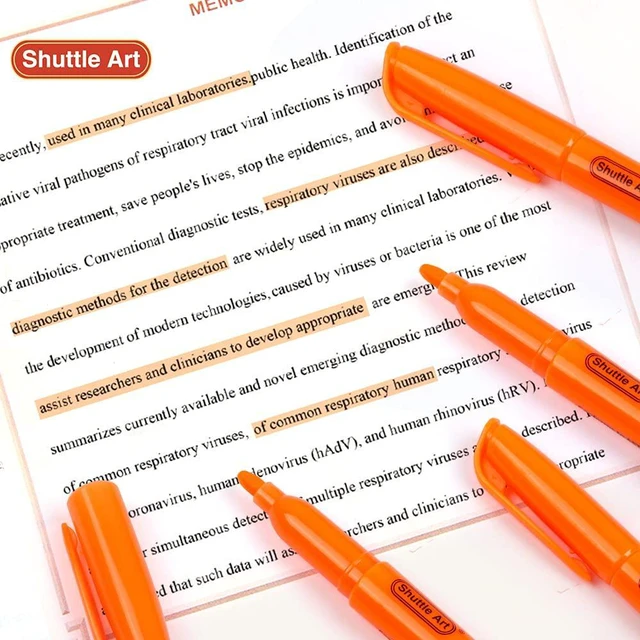 Alt view image 4 of 7 - Orange Highlighters, 30 Pack Highlighters Bright Colors, Chisel Tip Dry-Quickly Non-Toxic Highlighter markers for Adults Teachers Students Highlighting in the Home School Office