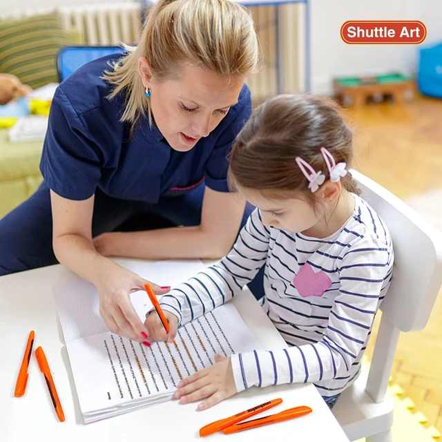 Alt view image 7 of 7 - Orange Highlighters, 30 Pack Highlighters Bright Colors, Chisel Tip Dry-Quickly Non-Toxic Highlighter markers for Adults Teachers Students Highlighting in the Home School Office