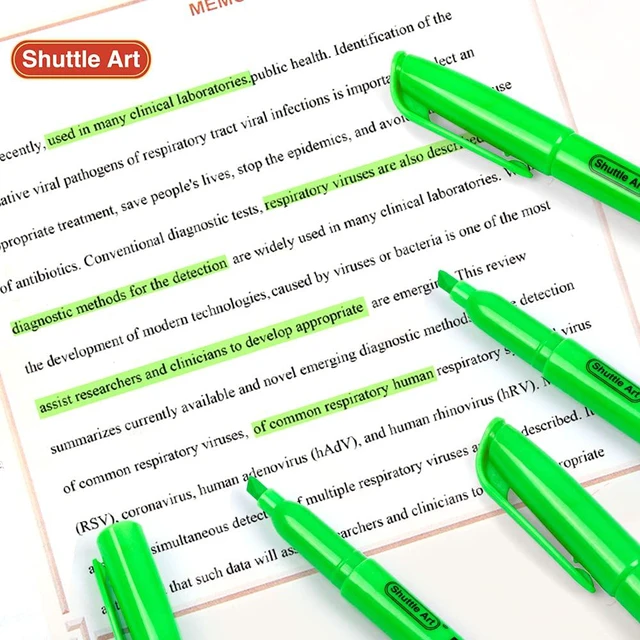 Alt view image 4 of 7 - Highlighters, 30 Pack Green Highlighter Pens Bright Colors, Chisel Tip Dry-Quickly Non-Toxic Highlighter Markers for Adults Teachers Students Highlighting in Home School Office