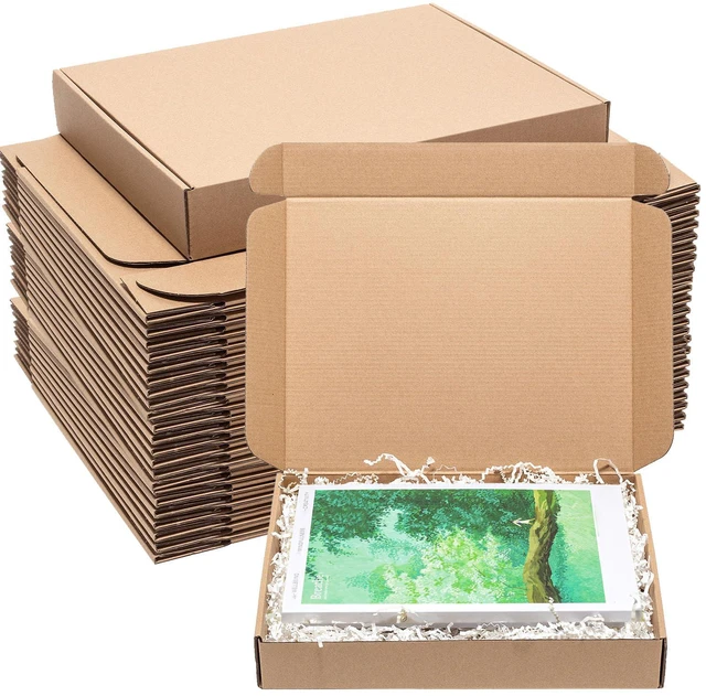 Main image of Shipping Boxes 12x9x2" 30 Pack Brown Corrugated Cardboard Mailer Kraft Medium Literature Mailer Packaging Supplies, Mailing Boxes for Small Business