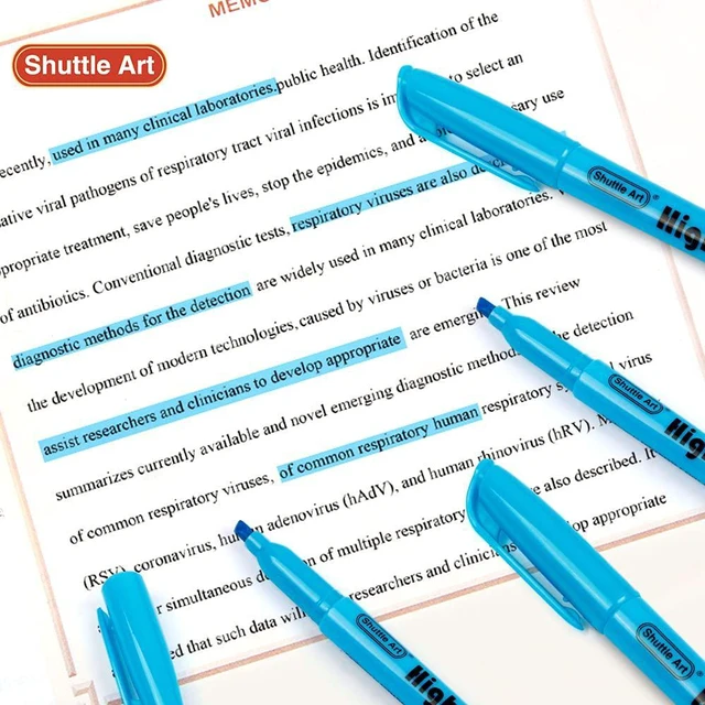 Alt view image 4 of 7 - Highlighters, 30 Pack Blue HighlighterPens Bright Colors, Chisel Tip Dry-Quickly Non-Toxic Highlighter Markers for Adults Teachers Students Highlighting in the Home School Office