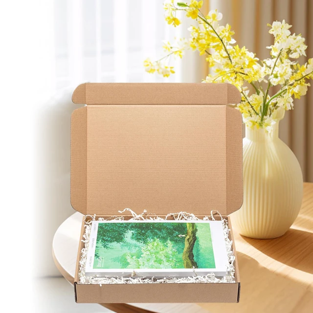 Alt view image 5 of 6 - Shipping Boxes 12x9x2" 30 Pack Brown Corrugated Cardboard Mailer Kraft Medium Literature Mailer Packaging Supplies, Mailing Boxes for Small Business