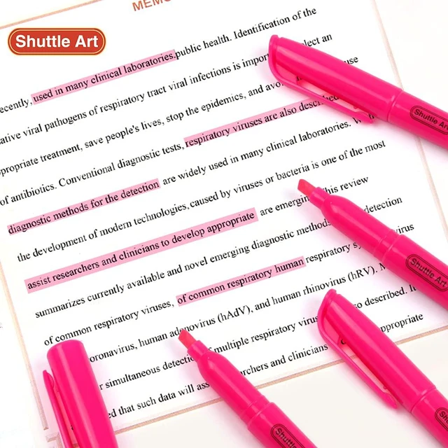 Alt view image 4 of 7 - Highlighters, 30 Pack Highlighters Bright Colors, Pink Colors Chisel Tip Dry-Quickly Non-Toxic Highlighter markers for Adults Students Teachers Highlighting in the Home School Office