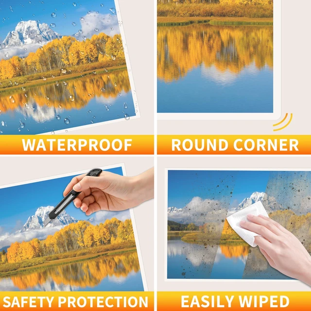 Alt view image 4 of 6 - 600 Pack 3 Mil Thermal Laminating Pouches,Ultra Clear,9x11.5 Inches Laminating Sheets, for Letter Size, Glossy,Heat Seal, Office School Supplies
