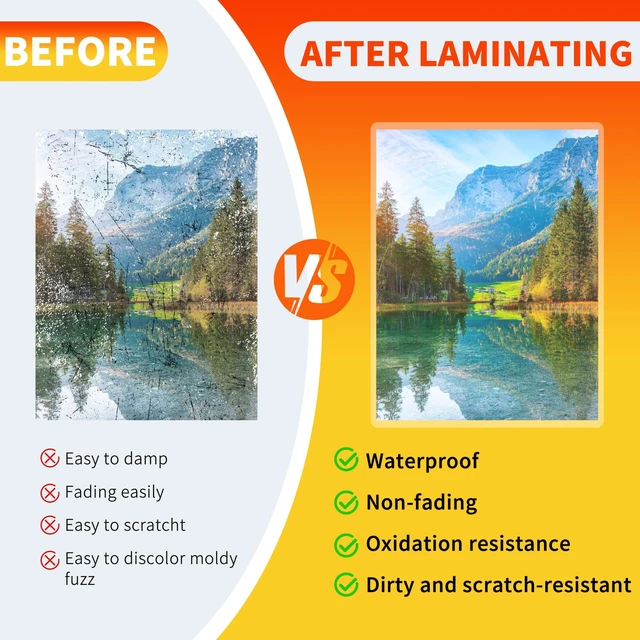 Alt view image 5 of 6 - 600 Pack 3 Mil Thermal Laminating Pouches,Ultra Clear,9x11.5 Inches Laminating Sheets, for Letter Size, Glossy,Heat Seal, Office School Supplies