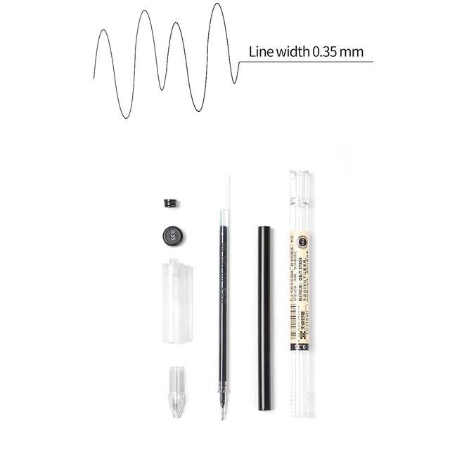 Alt view image 7 of 7 - Gel Ink Pen Extra Fine Point Pens Ballpoint Pen 0.35mm Black for Japanese Office School Stationery Supply 12 Pieces (Pack of 3)