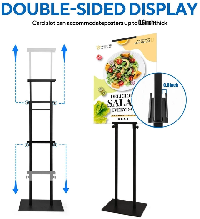 Alt view image 3 of 7 - 2 Pack Floor Poster Board Stand, Double-Sided for Board & Foam Sign Display Stand, Poster Holder